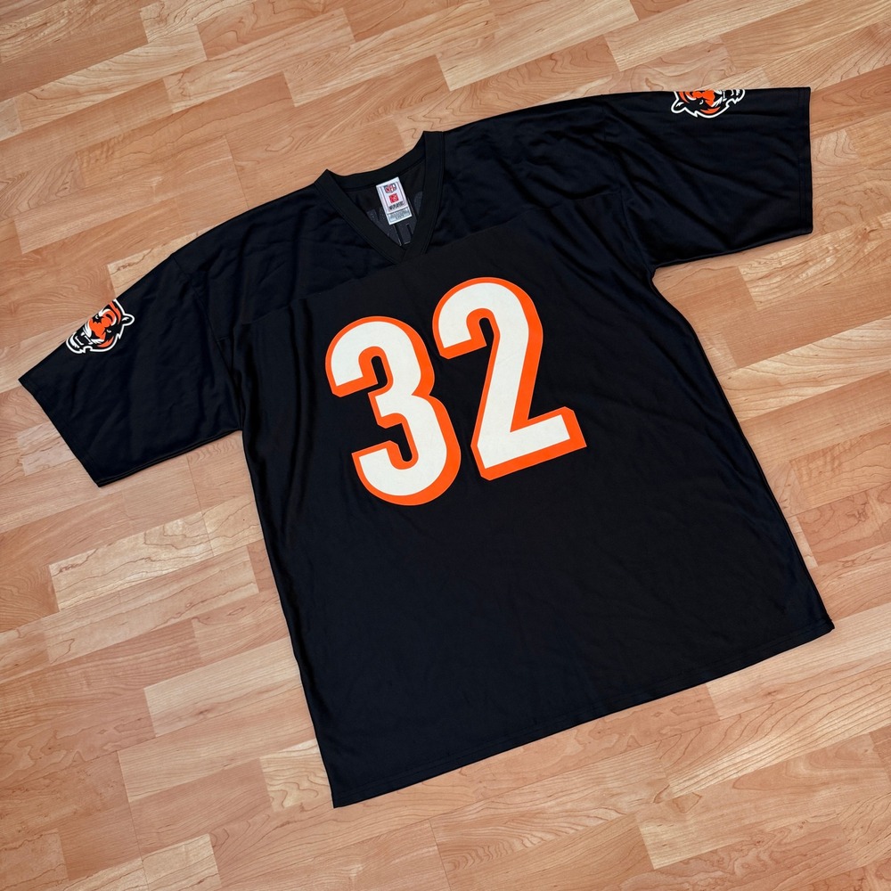 NFL Cincinnati Bengals Rudi Johnson 32 Jersey Mens XL Black Orange 7042A 07 - Picture 2 of 7